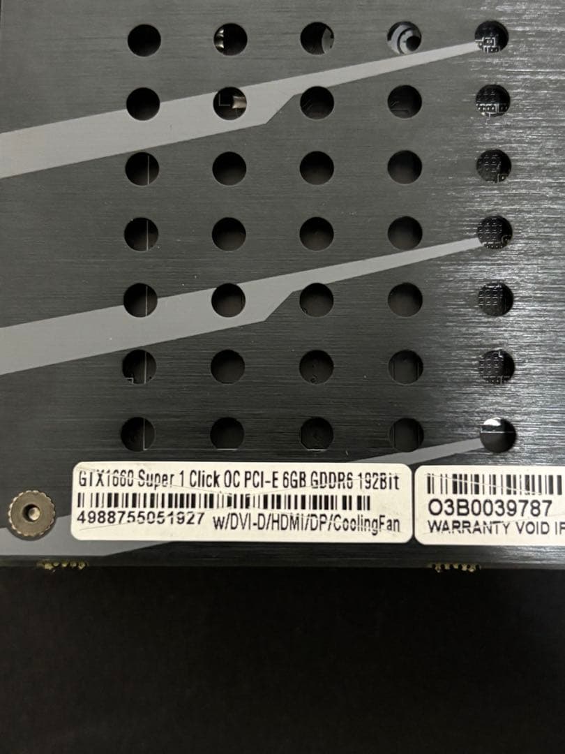 ジャンク品　GTX1660 super