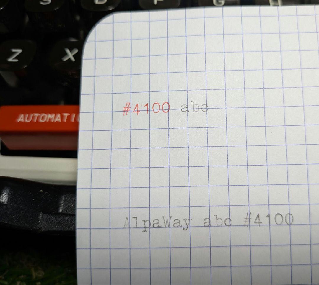 AlpaWay abc4100 英字タイプライター