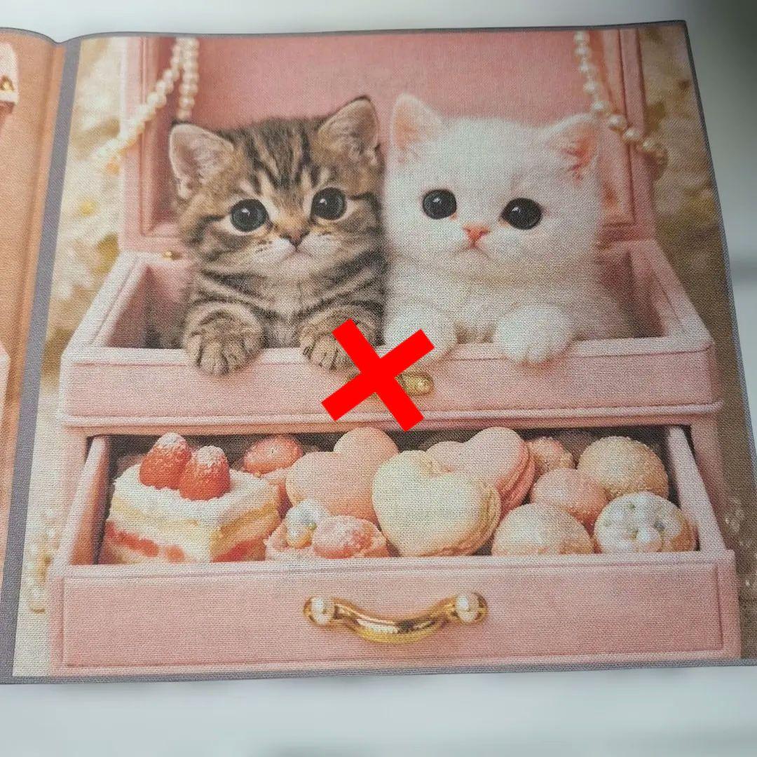激レアチョコBOXにゃんこ、クリームソーダーにゃんこパネル生地　ハンドメイド