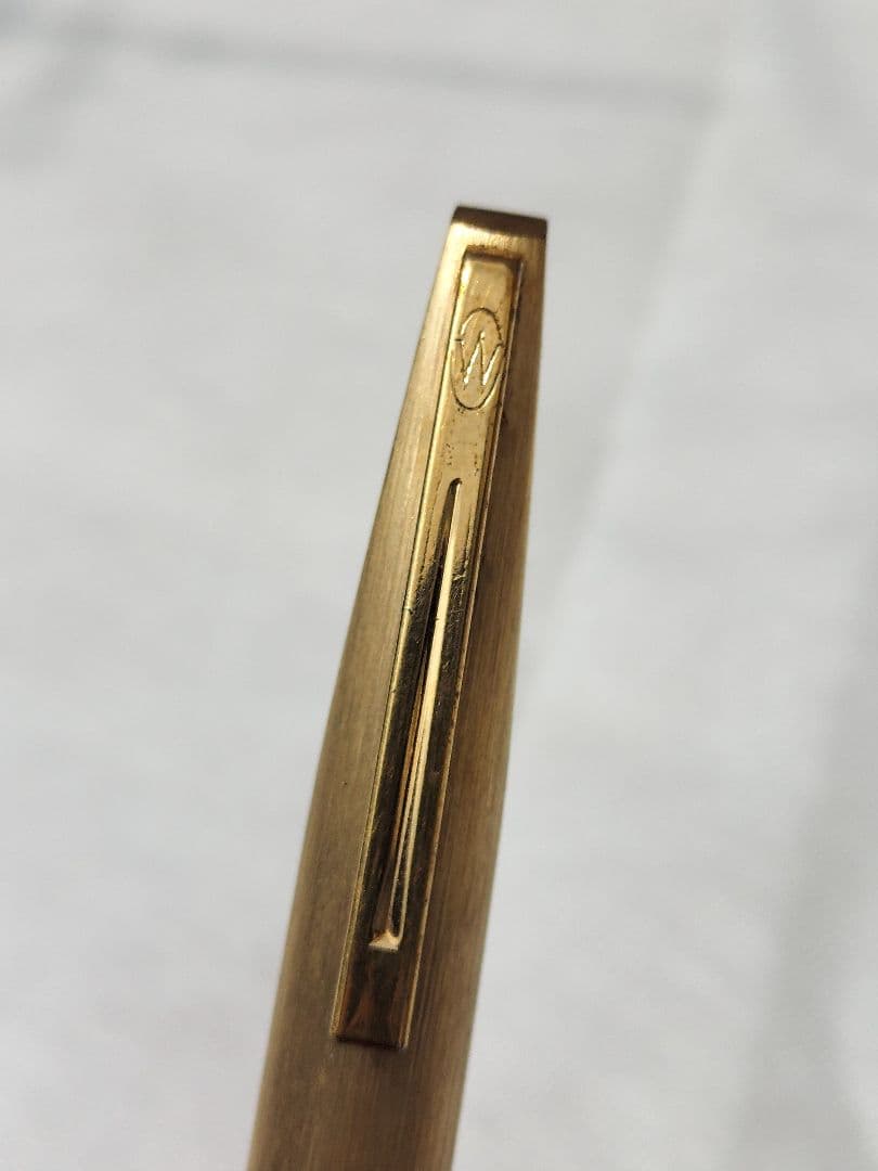 ウォーターマン　ゴールド色　ヘアライン　パン先１８K　７５０