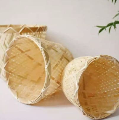 3点竹細工 果物皿 菓子入れ 小物入 水切り皿 手作工芸品 フルーツバスケット