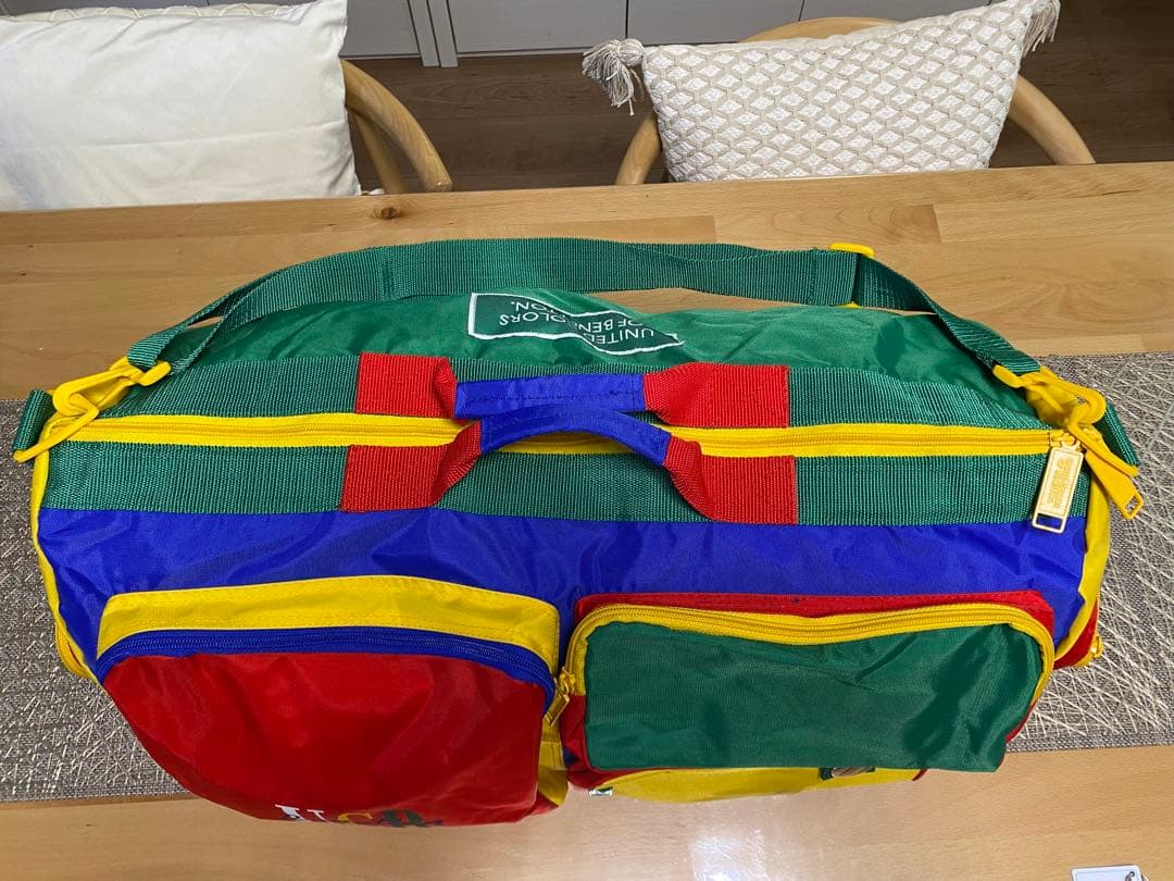 ベネトン BENETTON ボストンバッグ レア マルチカラー ダッフルバッグ