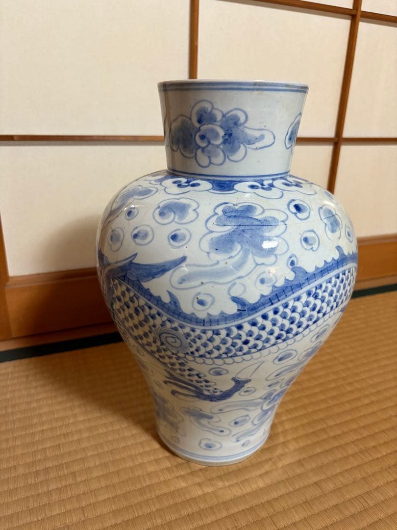 龍　壺　置物