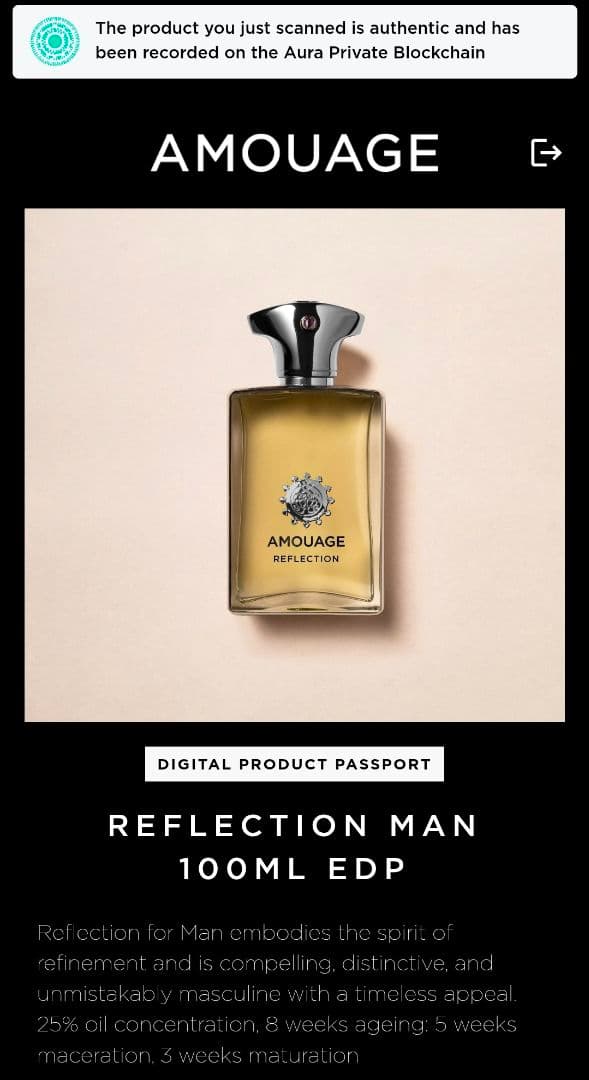 アムアージュ　レフレクション マン　100ML