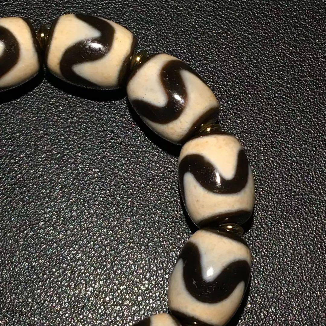 R0310 ⭐️古法虎牙天珠达洛ブレスレット⭐️ サイズ：13.3×16.3mm
