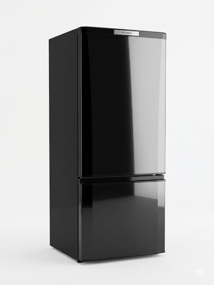 【美品】三菱　冷蔵庫　MR-P15X-B ブラック　1人用