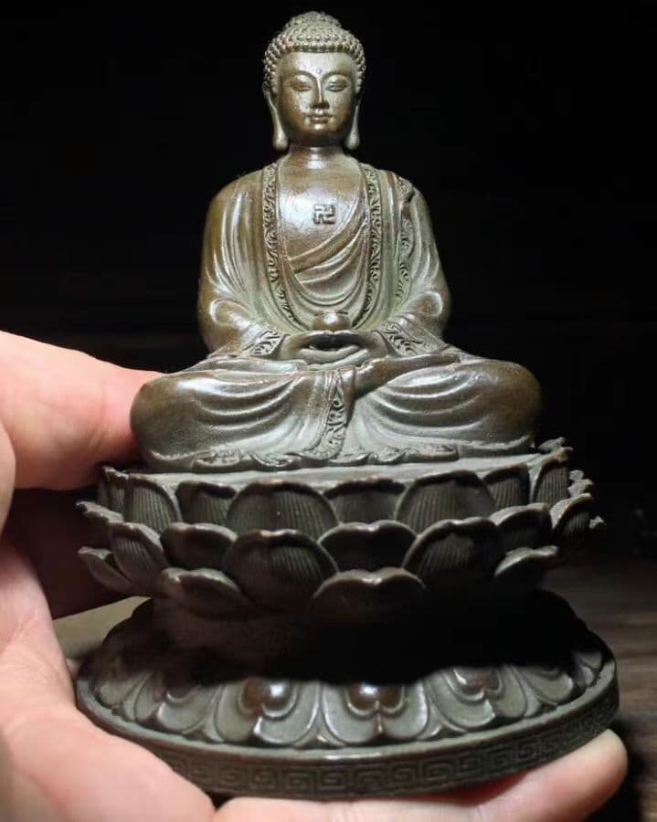 仏教美術 仏像 大日如来釈迦仏像 開運 風水 銅製品 工芸品 置物