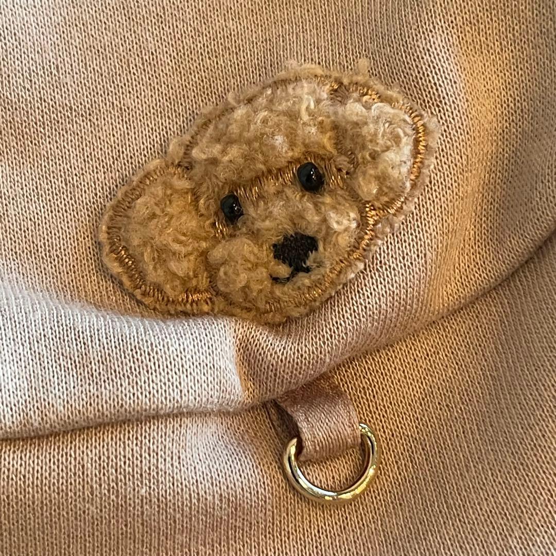 【DENIM ROSE】完売品✿小型犬用プードルワッペンパーカー ベージュM