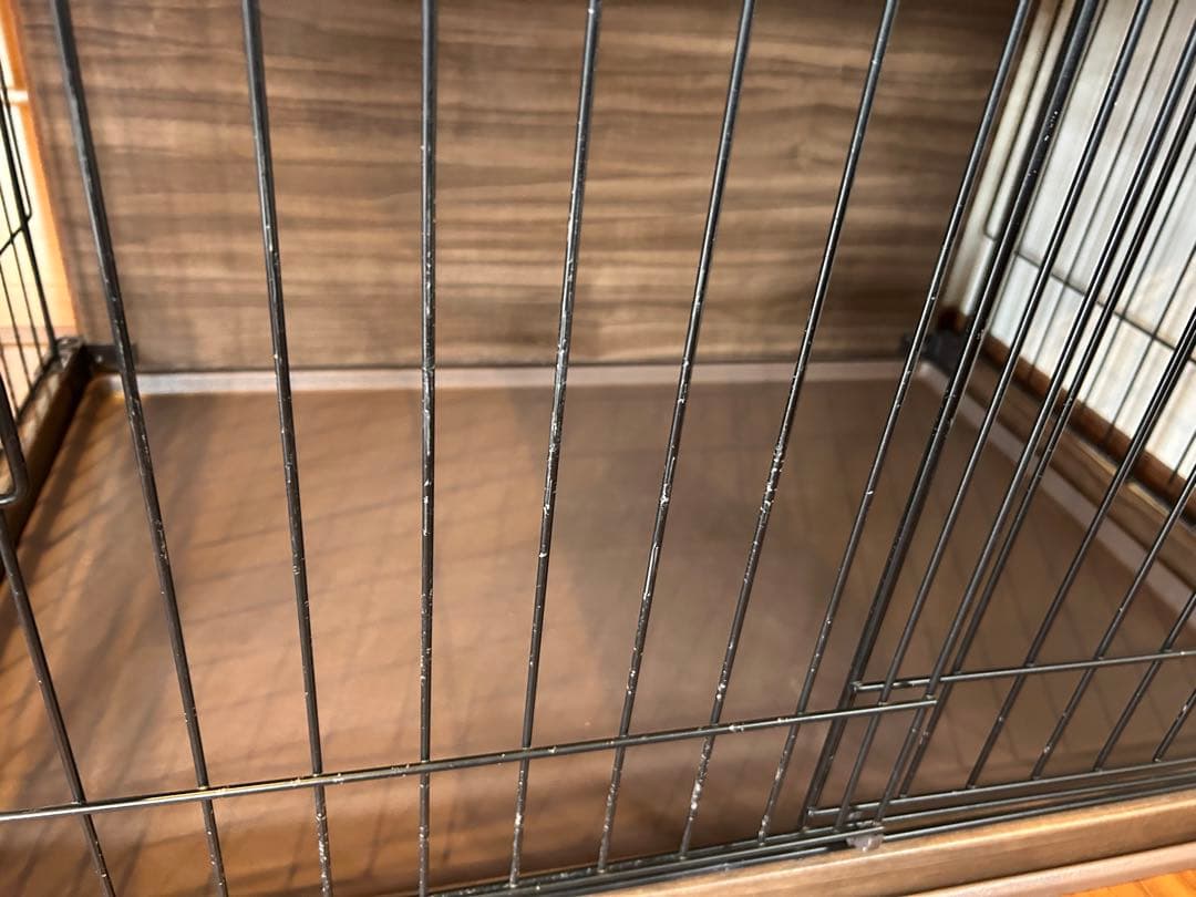 アイリスオーヤマ 犬用ケージ ペットサークル ウッド木目調屋根