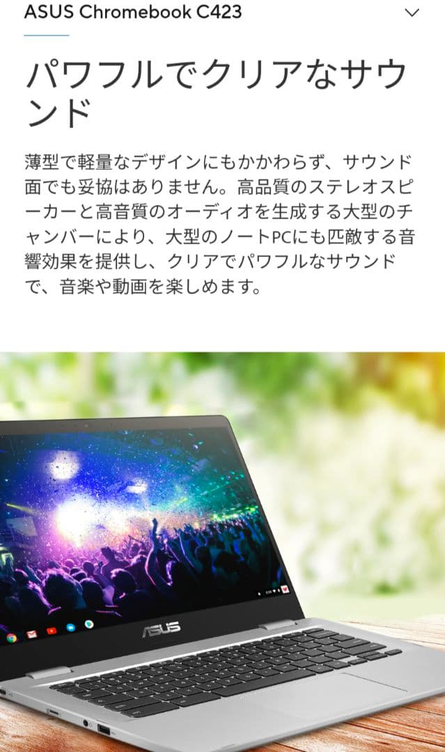 と*も様 ASUS Chromebook C423N
