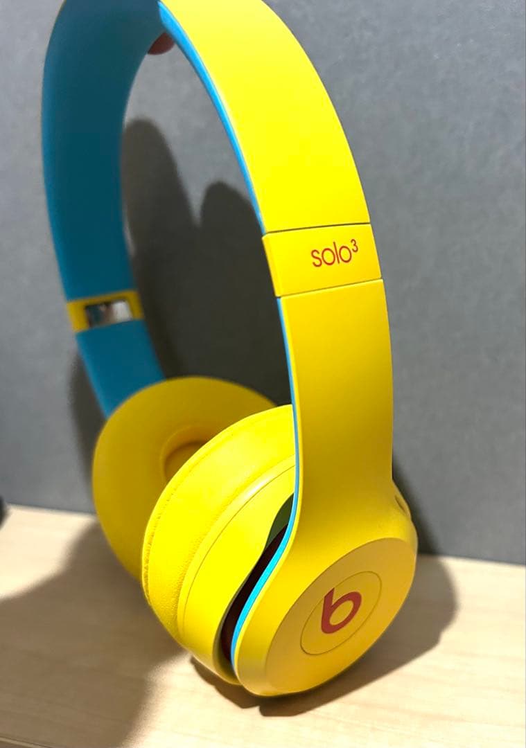 美品Beats Solo3 Wireless 廃盤モデルクラブ イエロー ビーツ