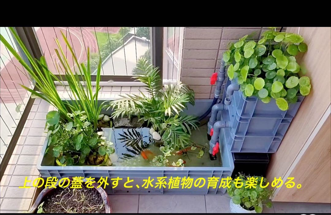 コンパクト小型お任せ高性能濾過材2段付き　池水槽用万能フィルター外部式濾過器装置