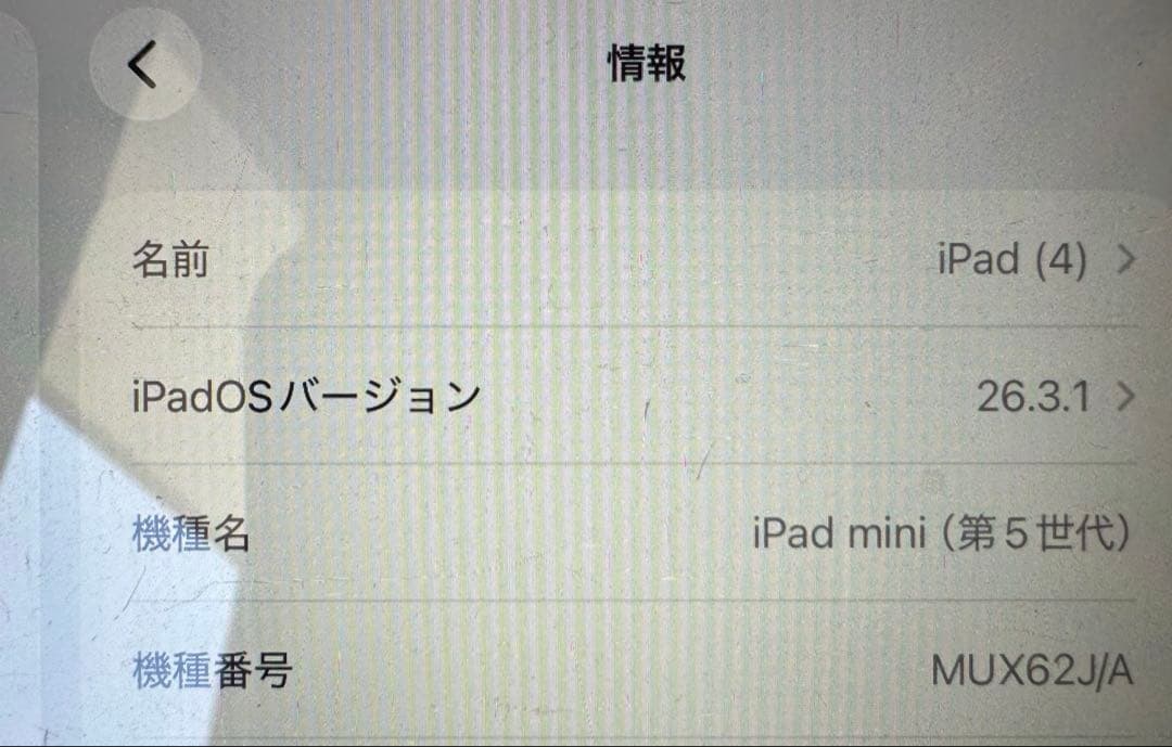 iPad本体 iPad mini5 64GB Wi-Fi+Cellular MUX62J/A
