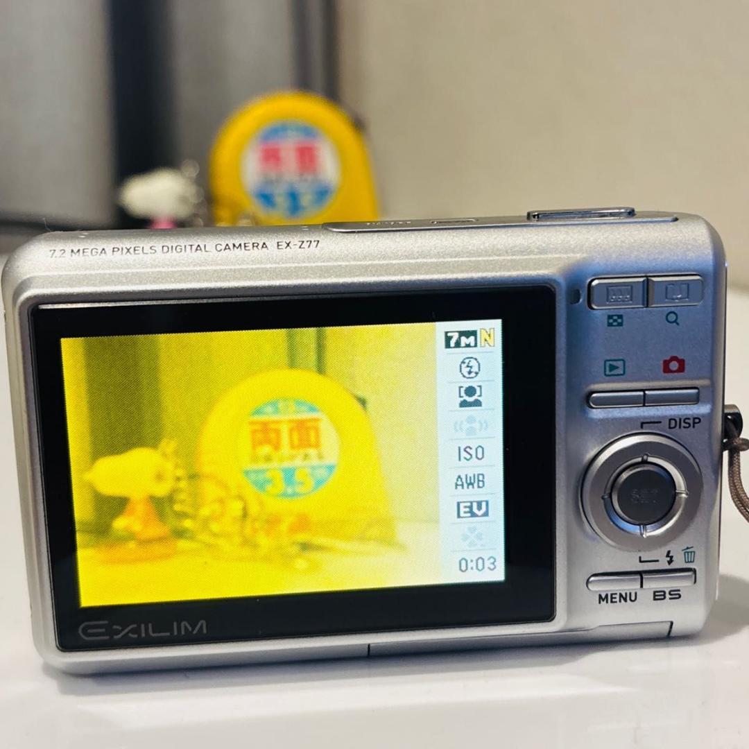 【液晶黄ばみあり】CASIO EXILIM EX-Z77 動作確認品　シルバー