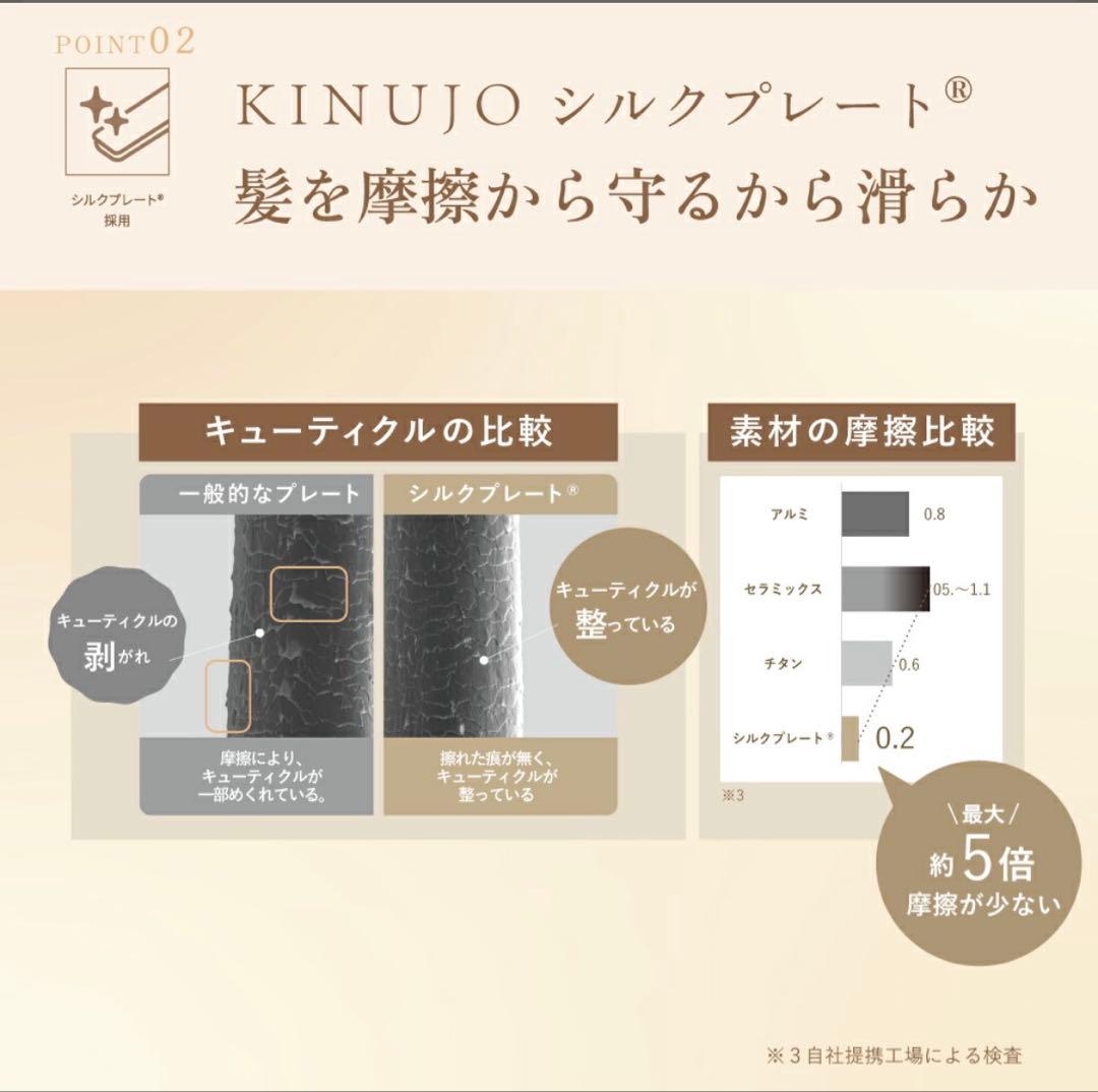 【最安値】KINUJO W ストレートヘアアイロン ホワイト