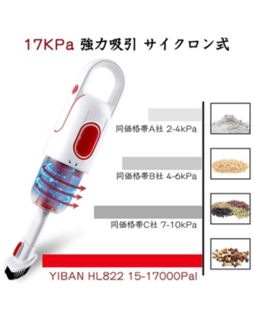 コードレス掃除機 強弱切替 コンパクト超軽量　ハンディクリーナー