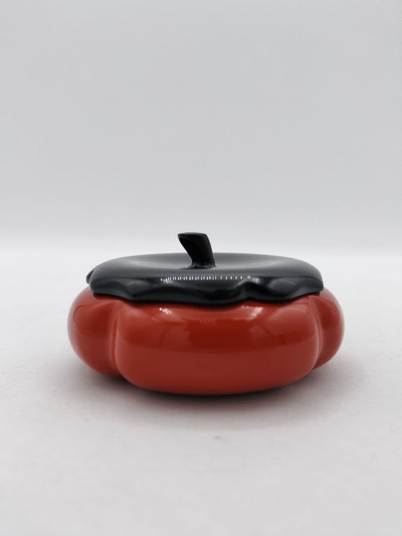 c633 香合 柿型 漆器 和幸 木箱 茶道具 古物
