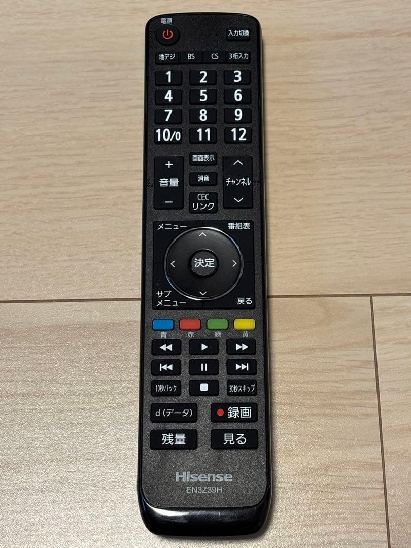 Hisense 32V型 液晶 テレビ リモコン+テレビ線セット売り 中古