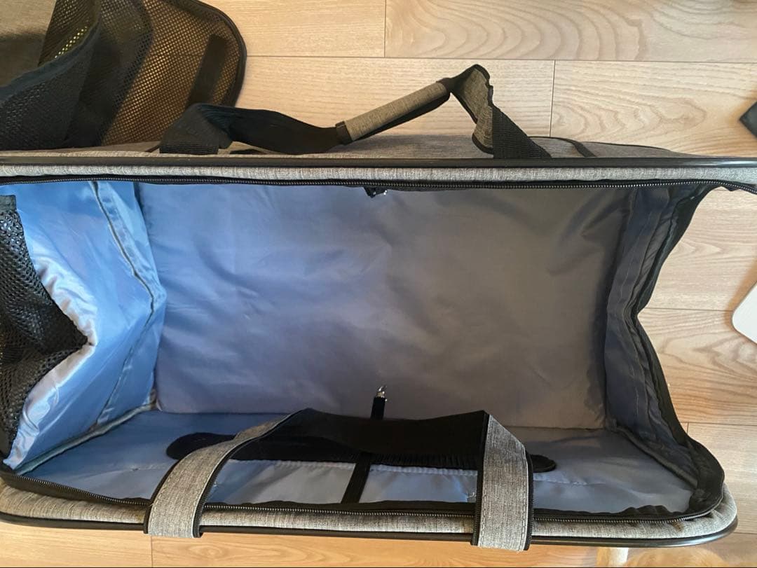 SunRuck ペットキャリー ハンドル付2way SR-PCR01 グレー美品