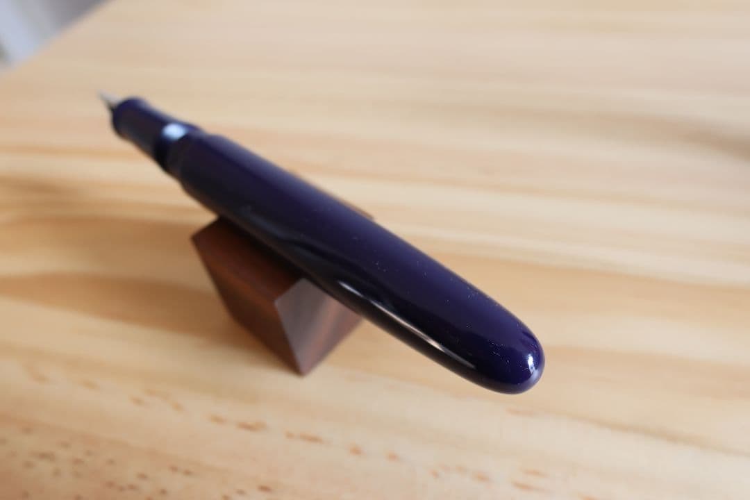 美品　中屋万年筆　シガーロング　17mm軸　菖蒲　細字　ロジウムメッキ
