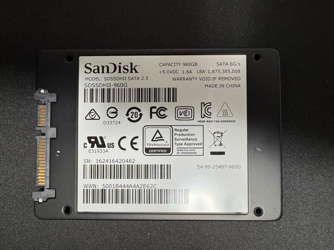 SanDisk Ultra II 960GB SSD (約1TB) ③