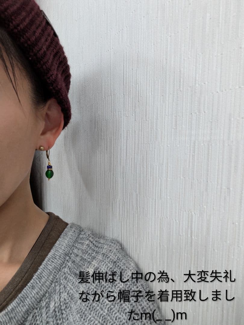 ヴィンテージビーズとチェコビーズの ブレスレットとピアス。