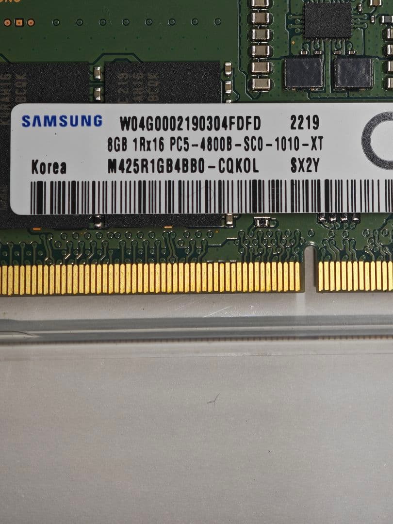 ※値下不可※未使用品 8GBメモリ 2枚組 samsung ddr5 4800B