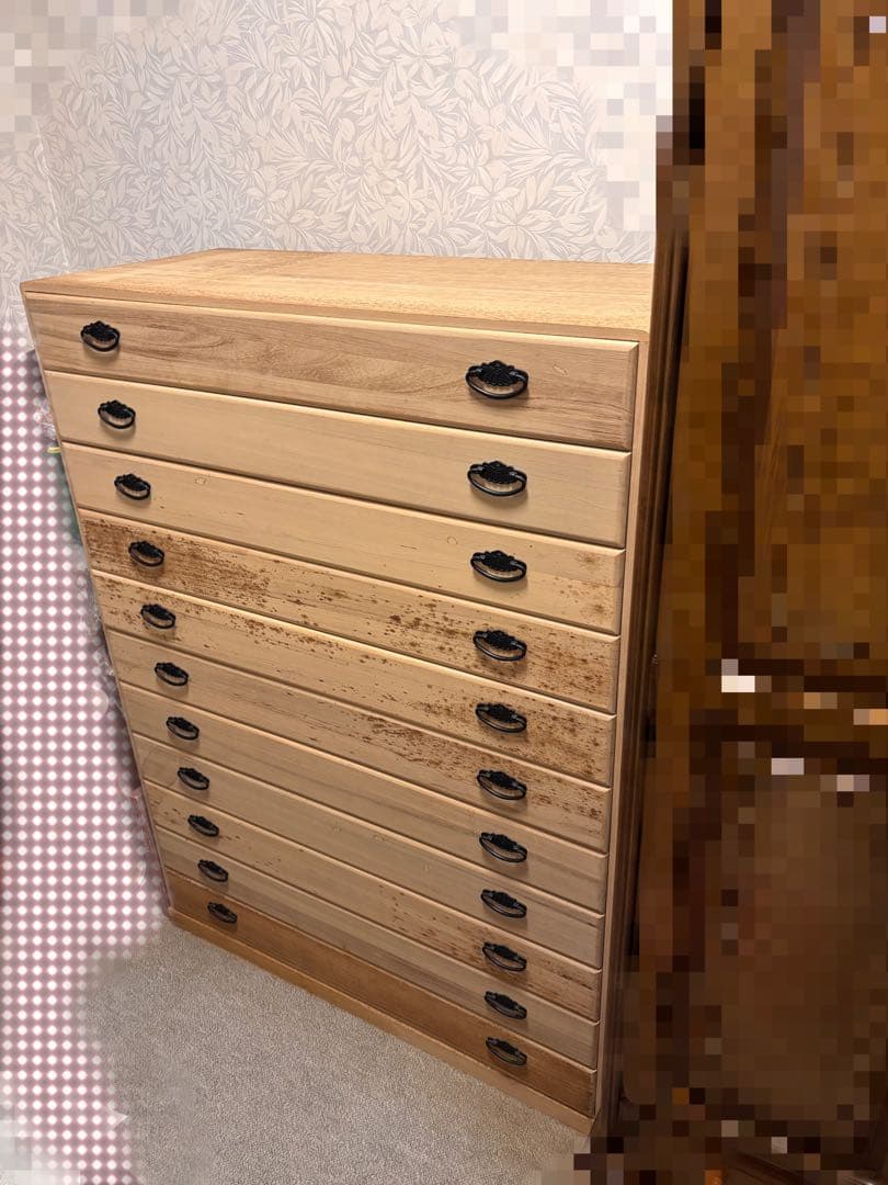 中古　桐箪笥　経年変化有り　11段　着物収納