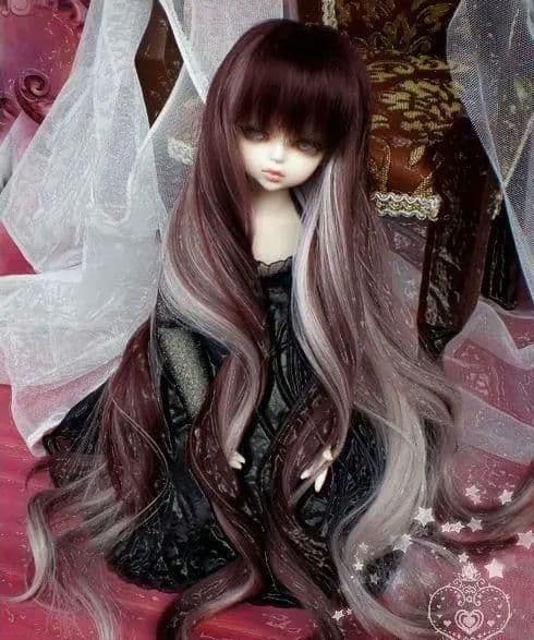 AS15 BJD 1/3 人形 ドール　用ウィッグ カツラ 耐熱 ハンドメイド