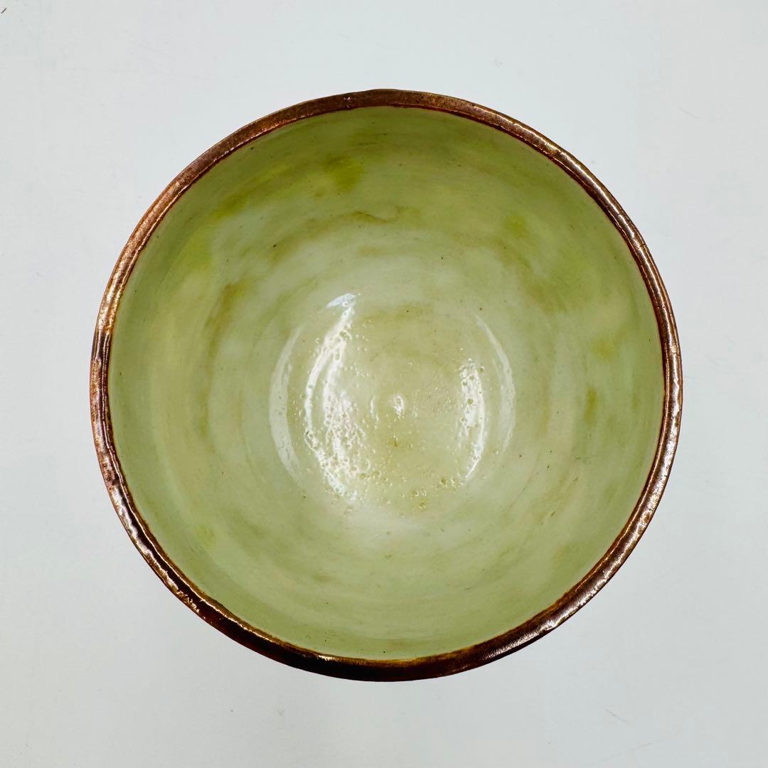 【時代　寿老人と鹿　絵付茶碗】茶道具　中国美術　茶器