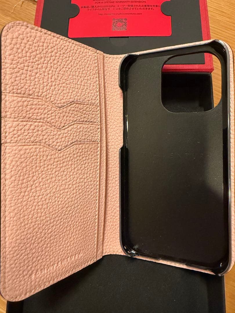 ボナベンチュラ サクラピンク レザー iPhone 14pro