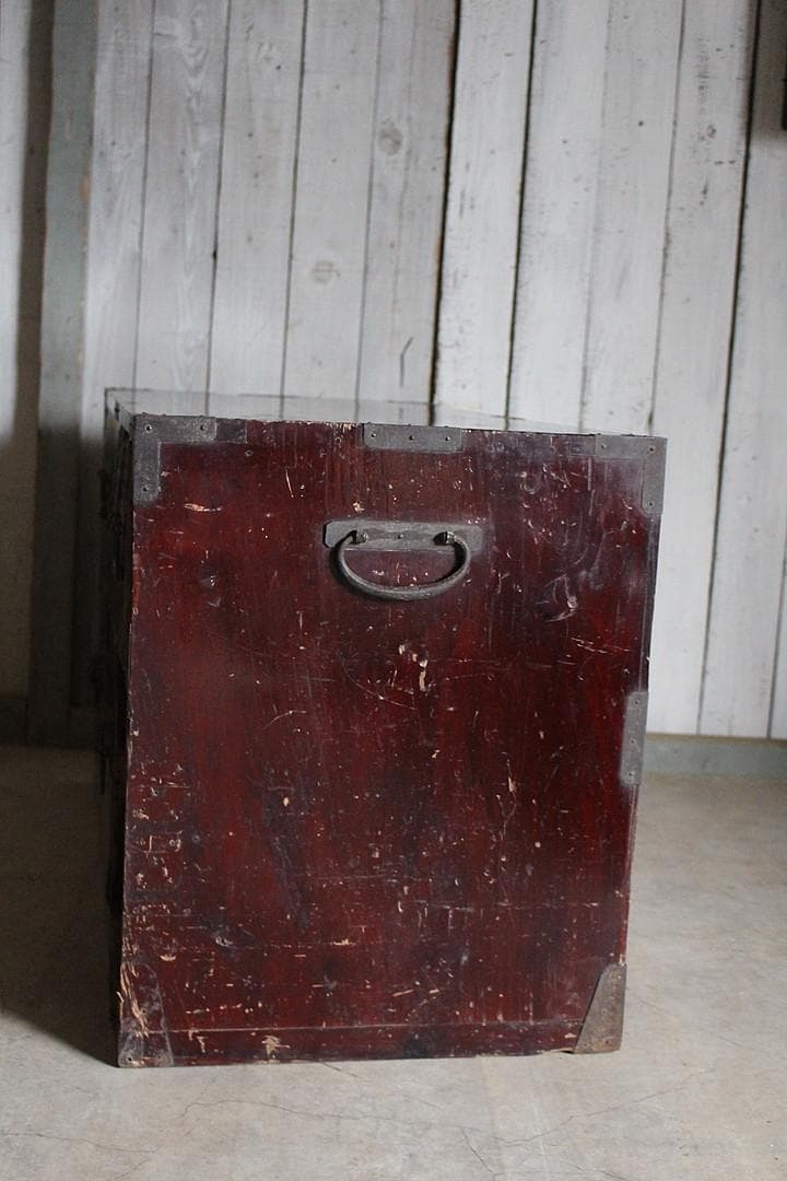 打ち出し金具　前欅庄内箪笥　抽斗4杯　ジャンク　タンス　古家具　古民家　時代家具
