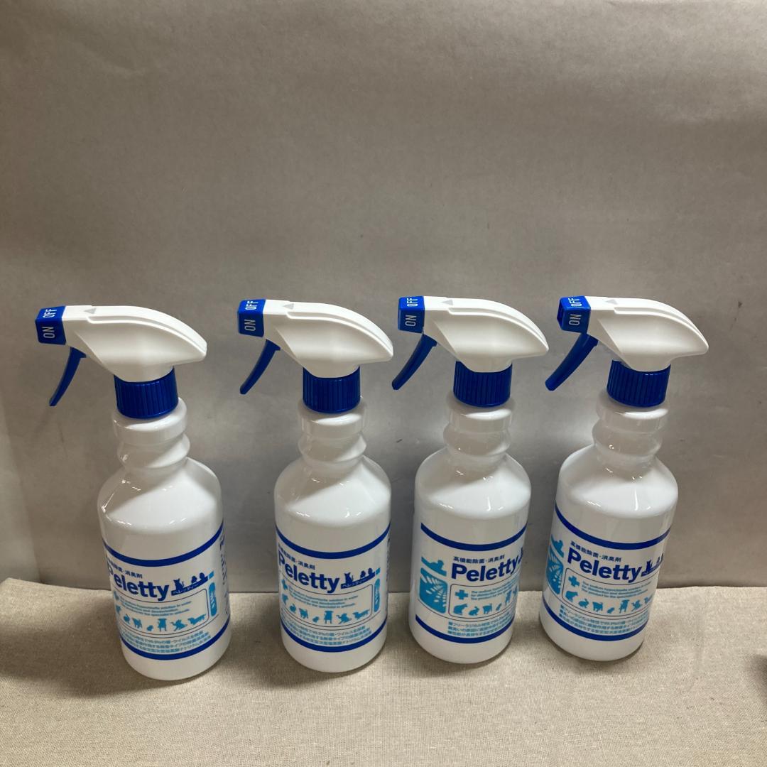 4個セット Peletty ペット除菌 消臭剤 スプレー 500ml 犬 猫