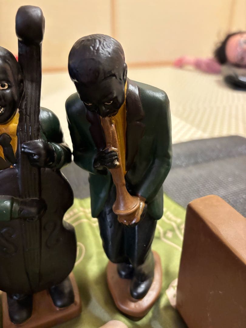 ジャズ　バンド　置物　陶器　インテリア　　楽器