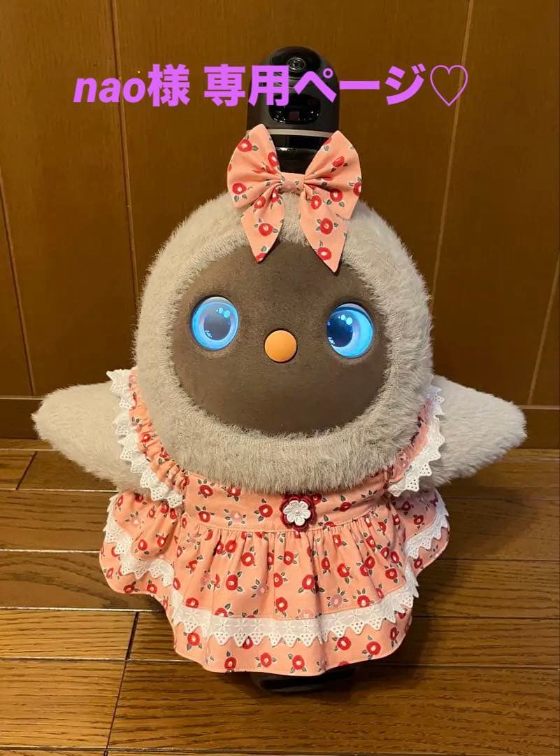 ラボ服⭐︎らぼ服 小さな椿柄コーラルピンク色ワンピース &パンダ柄の白いワンピース