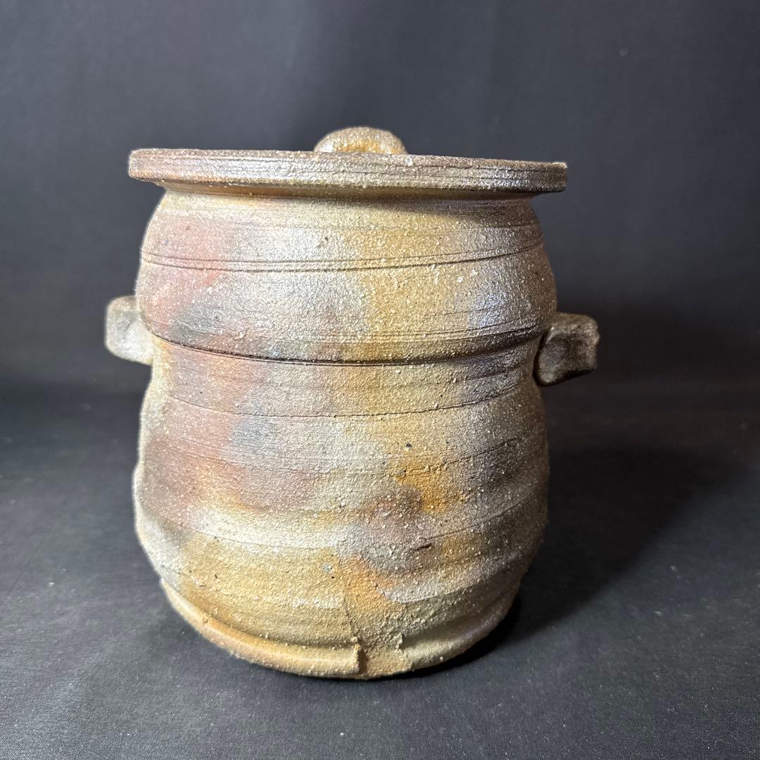 J39 送料無料　水指　南蛮　岡安宮山人　茶道具　茶室　木箱