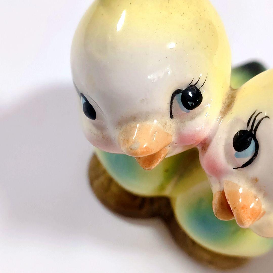ビンテージ 小鳥の親子 フィギュリン NORCREST S&P バード