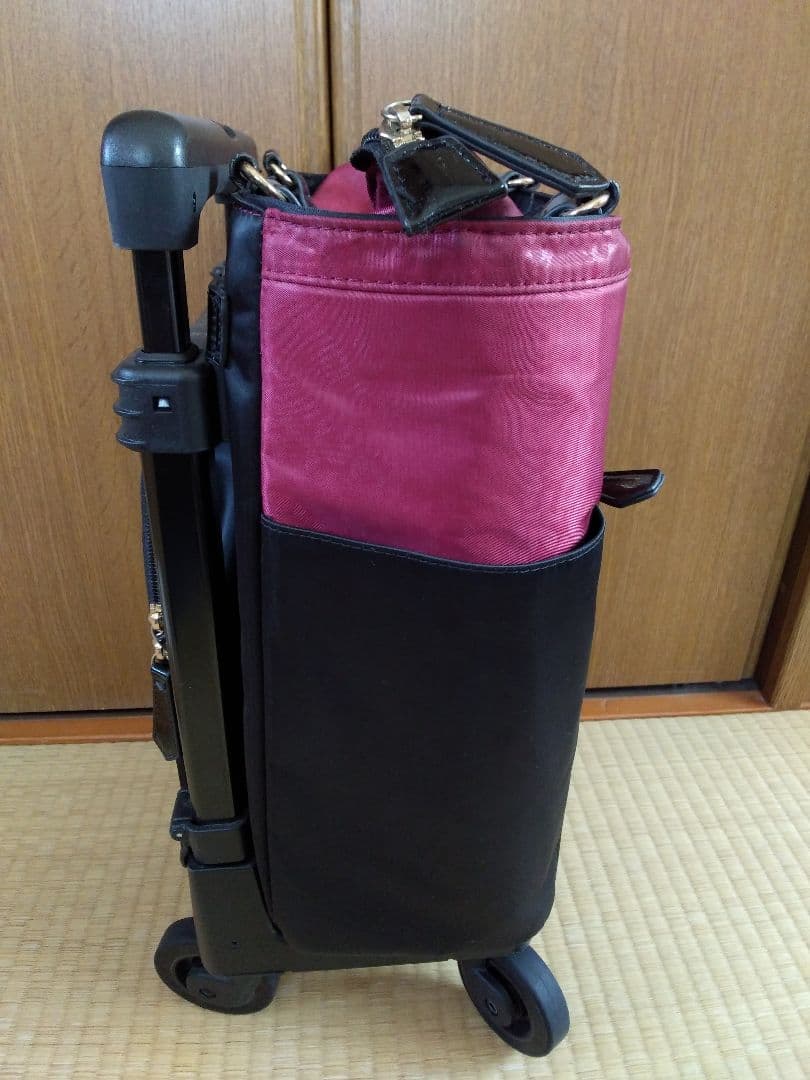 Swany スワニー★ワインレッドと黒のキャリーカート