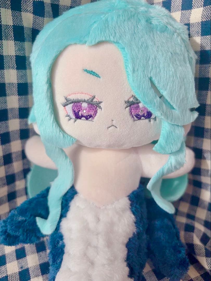 自作ぬい シャチの人魚 20cm