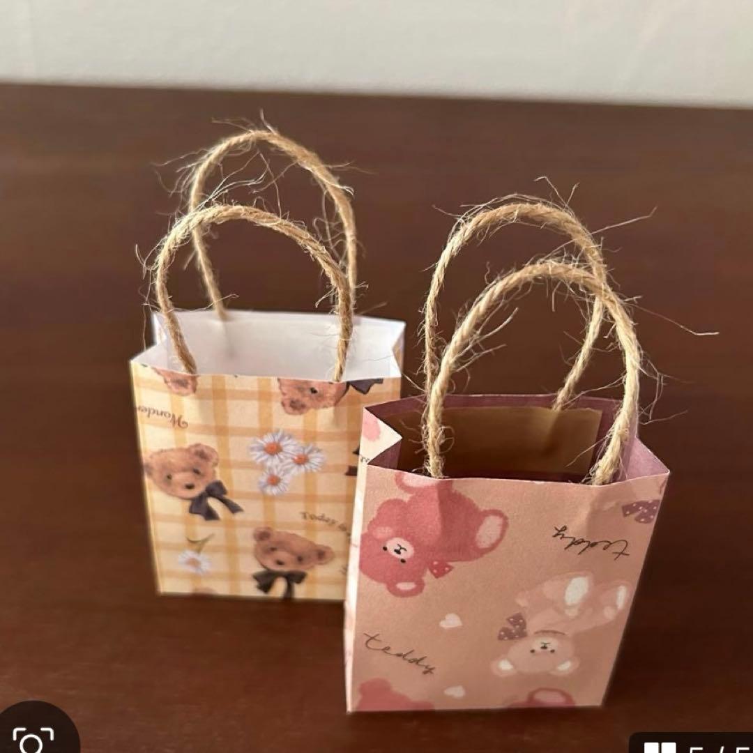 user_6284f803ミニ紙袋(くま柄・さくらんぼ・Dog &Cat)