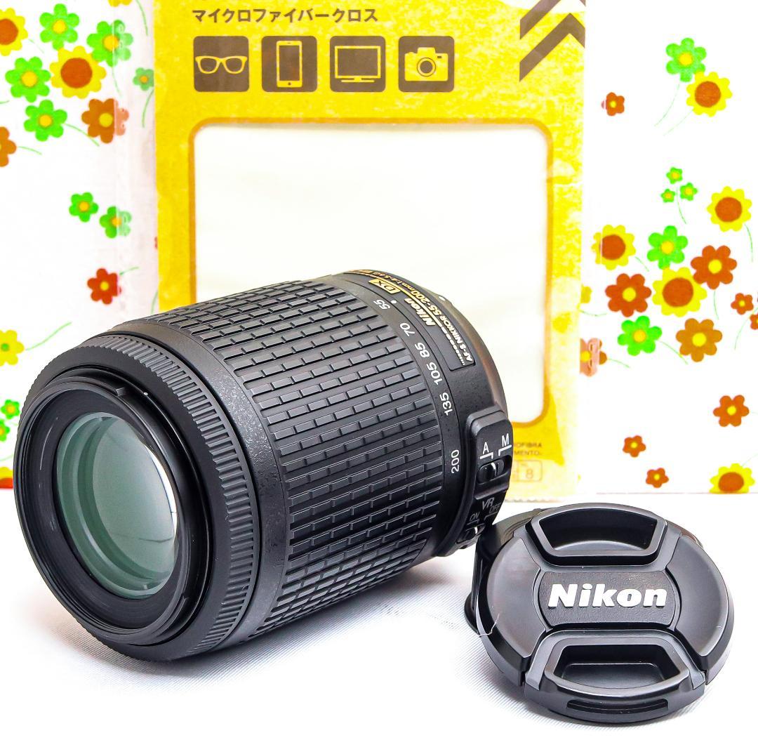美品 ニコン Nikon AF-S 55-200m☆望遠レンズ☆レンズポーチ付き