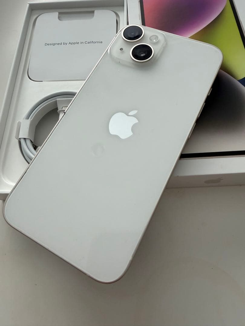 iPhone14 128 FaceID/TrueTone可 箱付バッテリー100