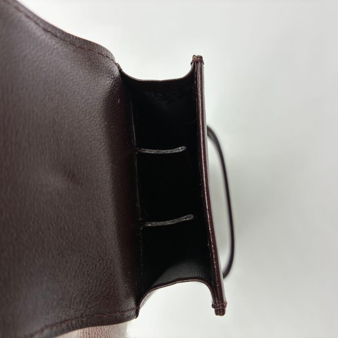 美品】モンブラン MONT BLANC ペンケース 3本用 ブラウン　レザー