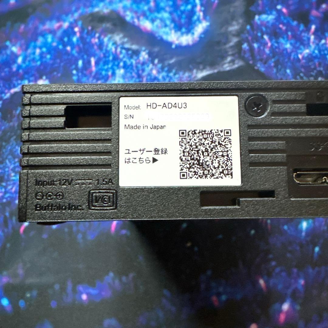 BUFFALO 外付けHDD HD-AD4U3 4TB