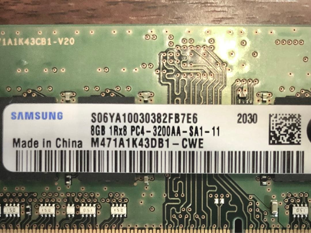 Samsung サムスン純正メモリDDR4-3200 8GB×2 セット