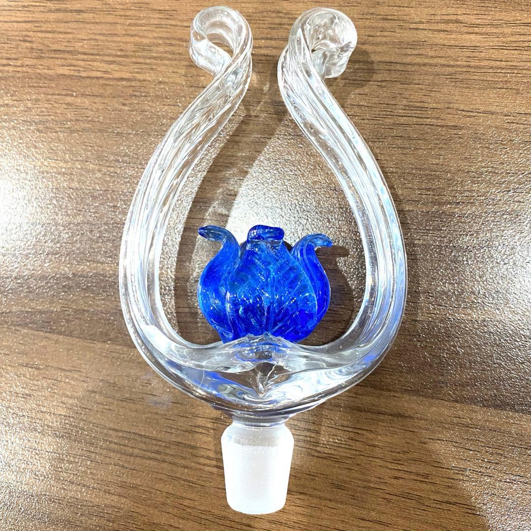 【ボトル瓶】ガラス　香水　ボトル　瓶　クリアガラス　ブルー