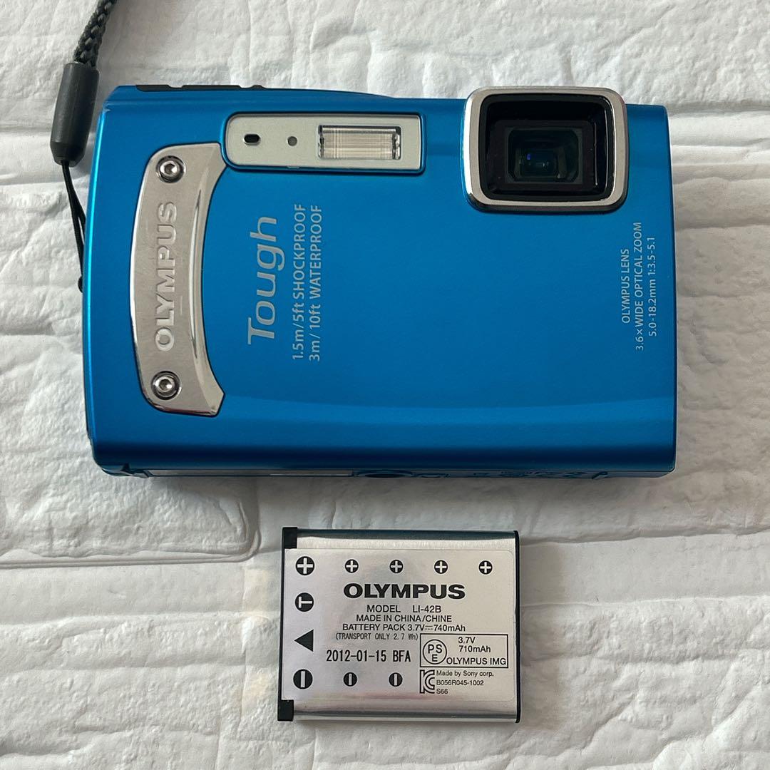 デジタルカメラ　OLYMPUS TOUGH TG-320 ブルー　水中カメラ