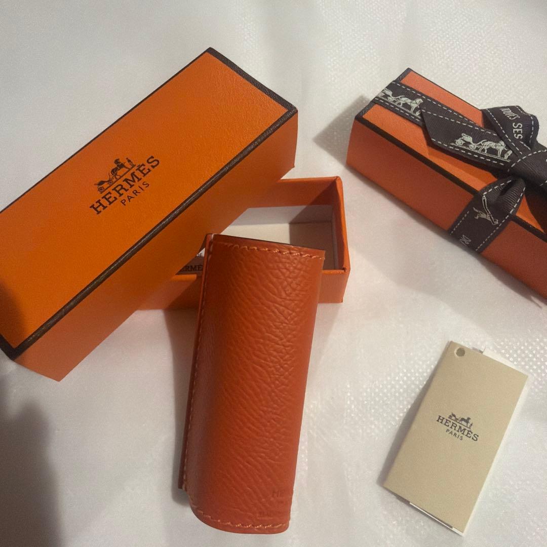 HERMES オレンジ 口紅ケース