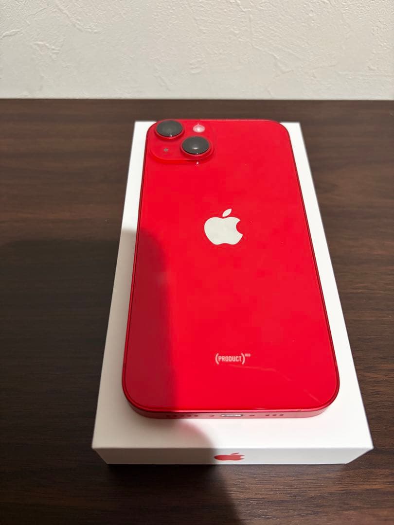 iPhone 14 128GB レッド　美品　充電ケーブル付属
