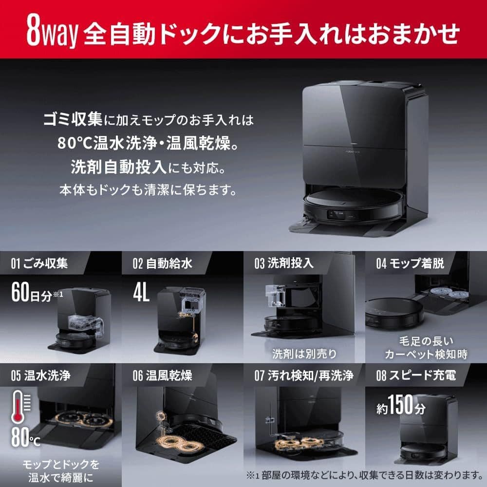 【新品未開封】roborock saros10r ロボット掃除機 超薄型 モップ